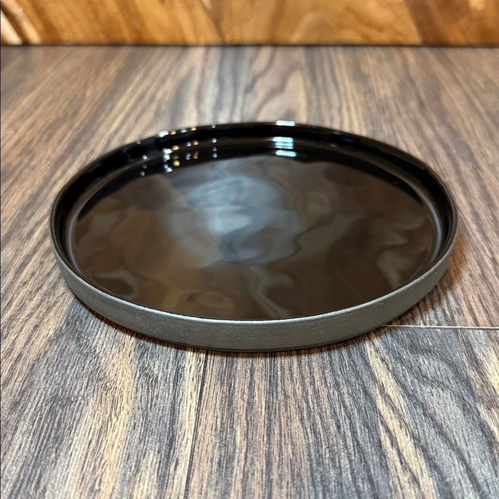 Costa Nova Sleek Black Appetizer Plate or Decor